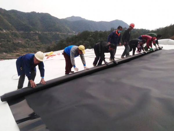 土工膜施工現場